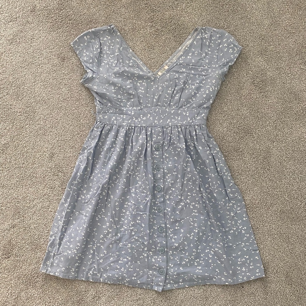 a.n.a Light Blue Floral dress